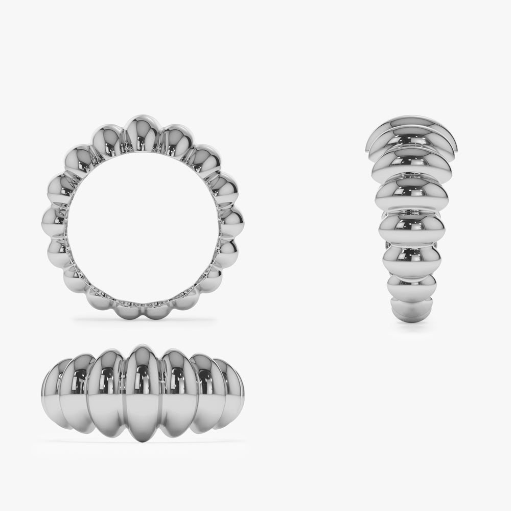 Bold Dome Croissant Ring