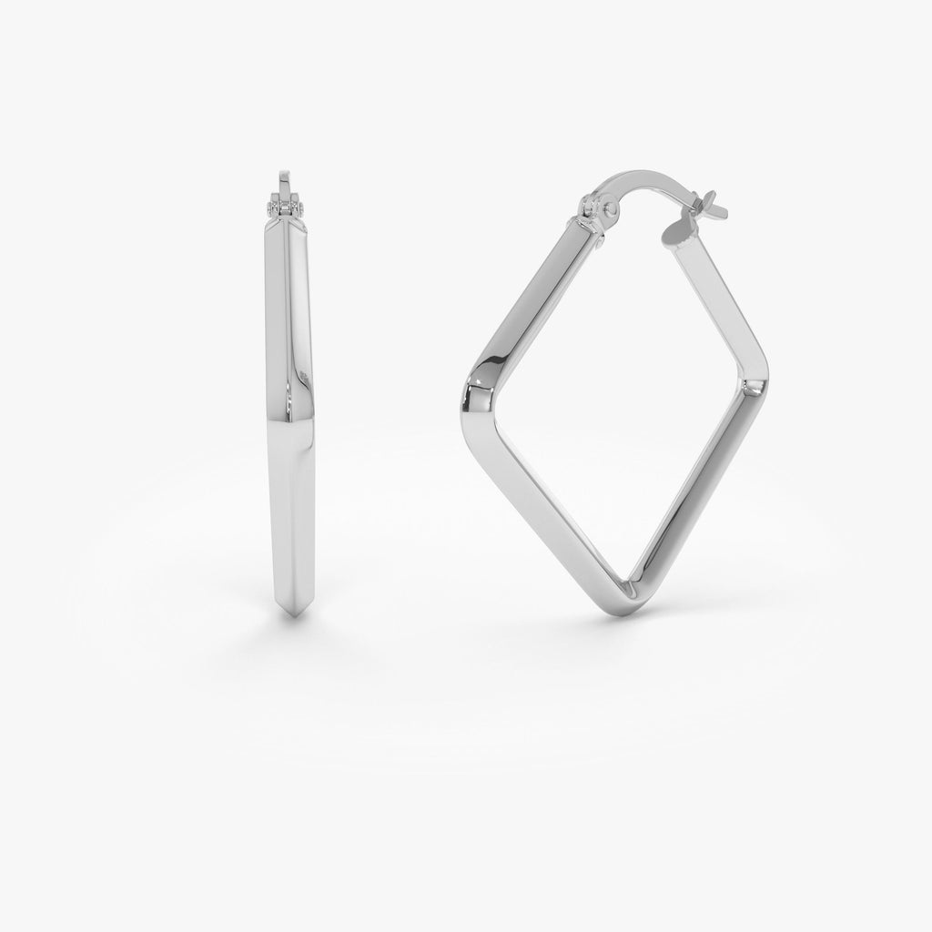 Geometric Shaped  Square Hoop Earrings