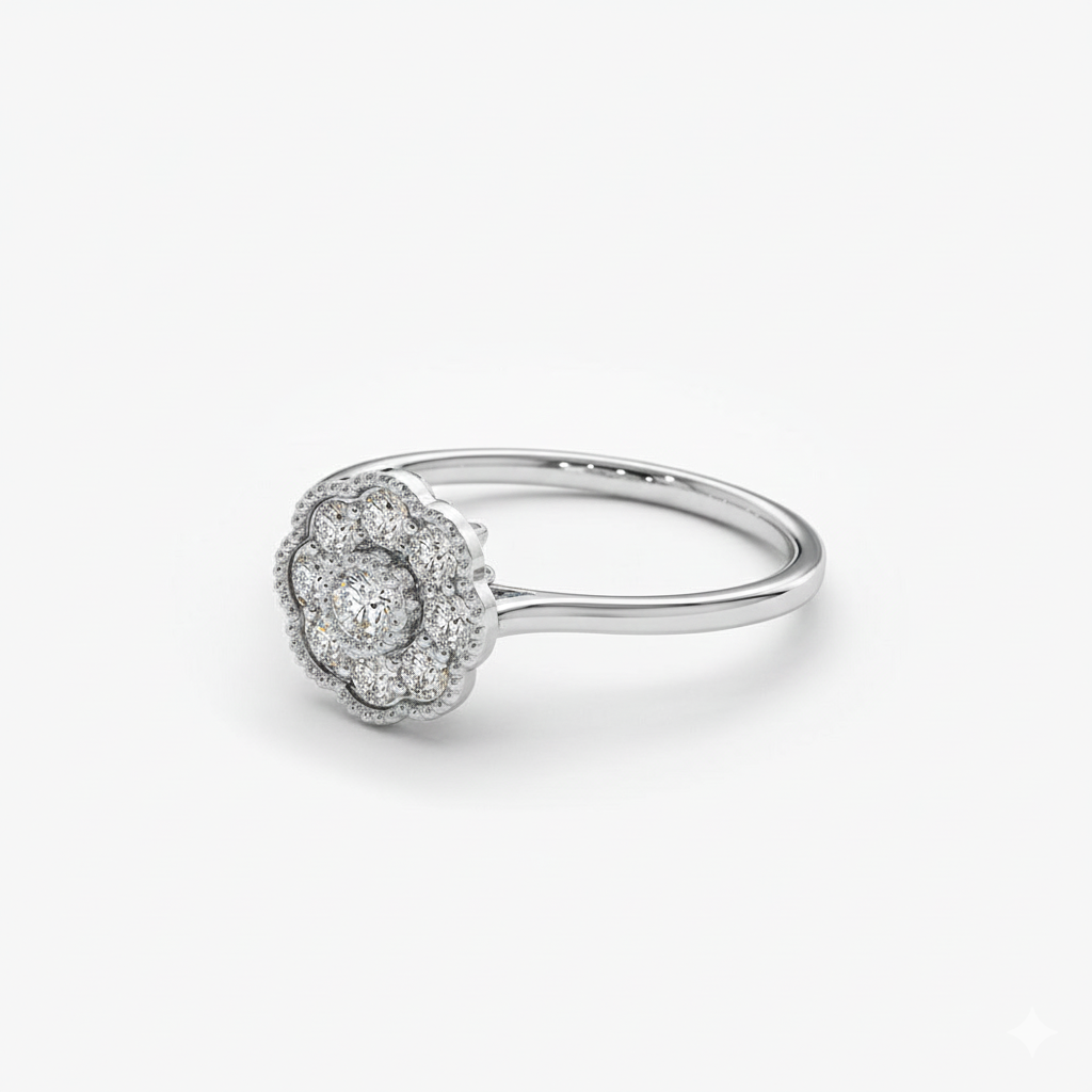 Floral Diamond Ring