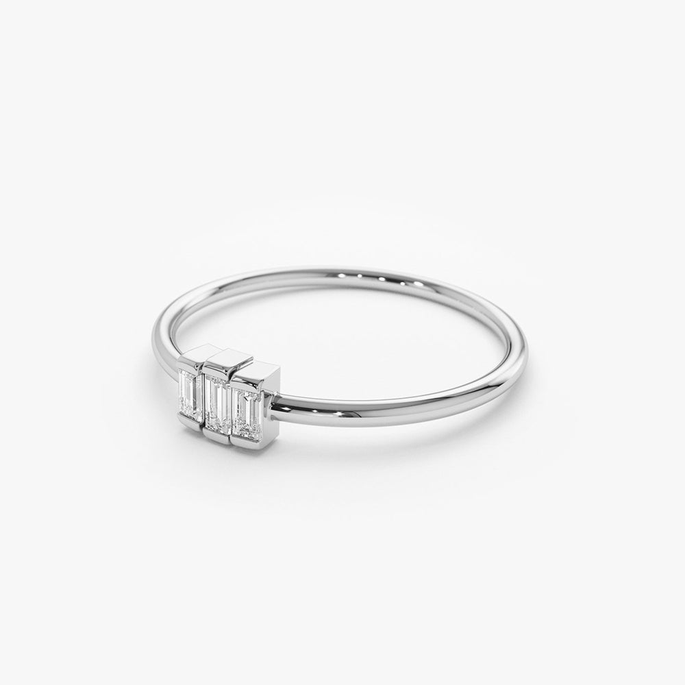 Baguette Trio Diamond Ring
