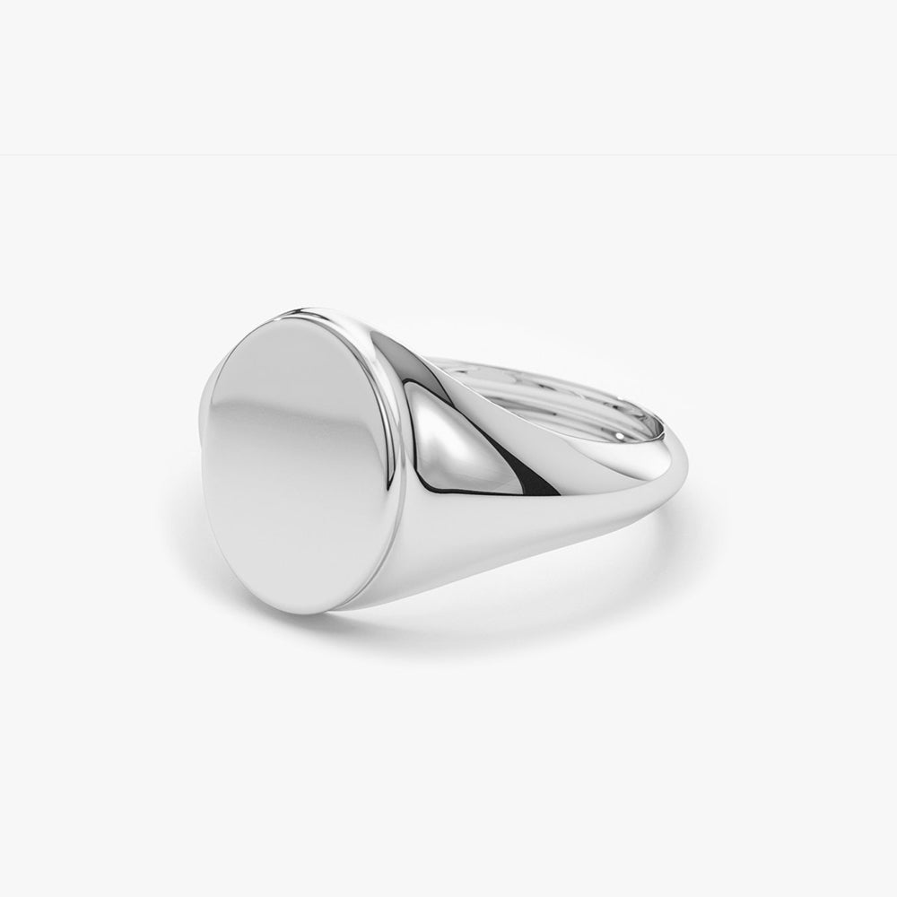 Engravable Oval Signet Ring