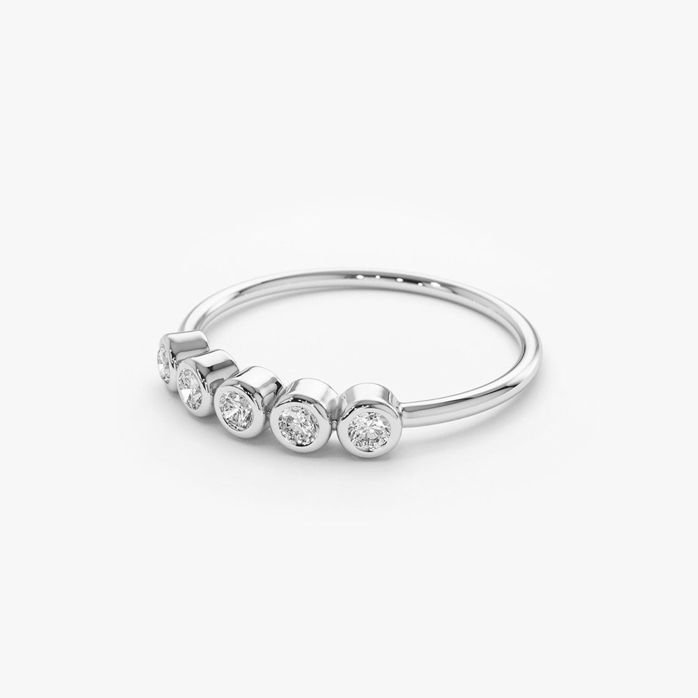 Bezel Set Diamond Wedding Band