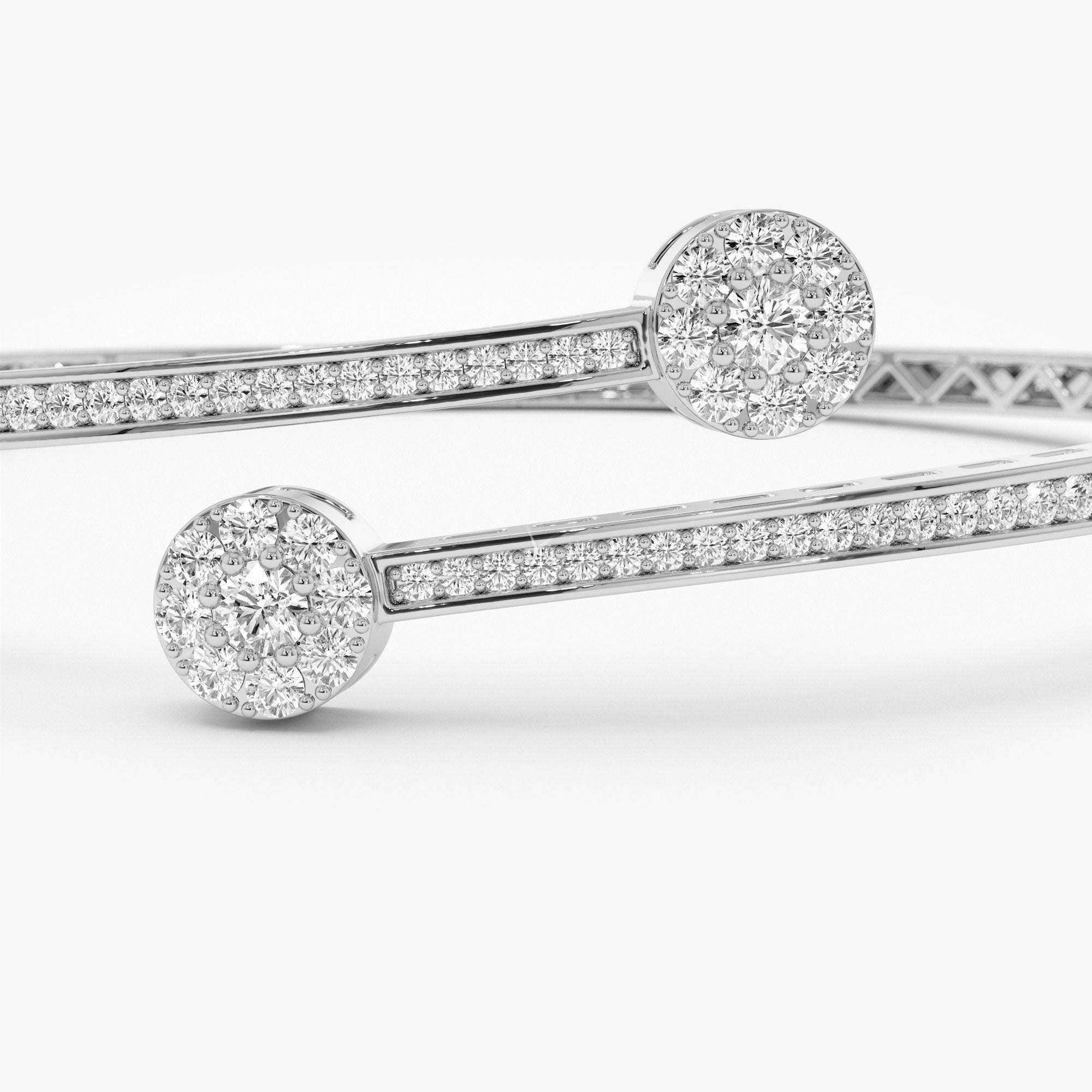 Cross Over Diamond Bangle Bracelet