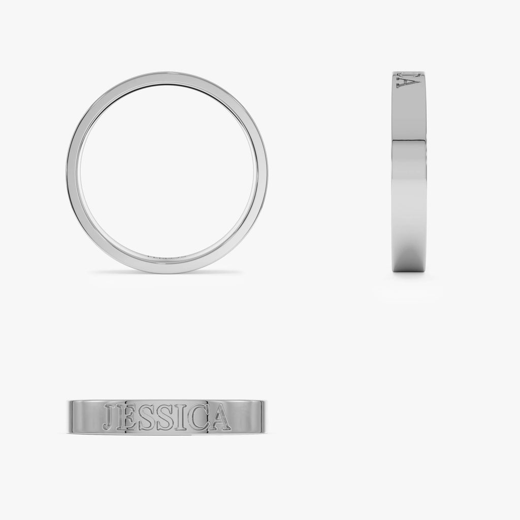 Custom Name Engraved Band Ring