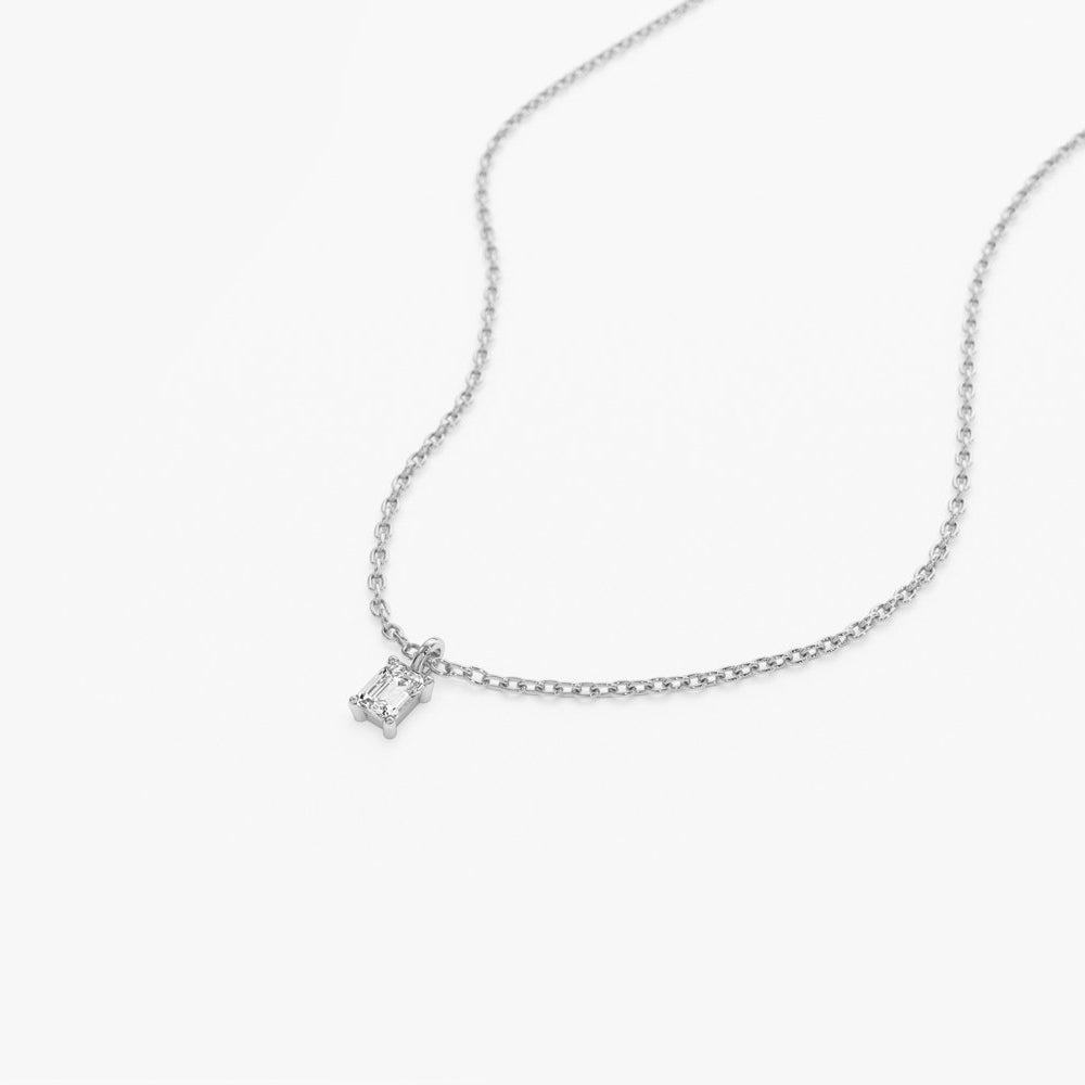 Emerald Cut Diamond Solitaire