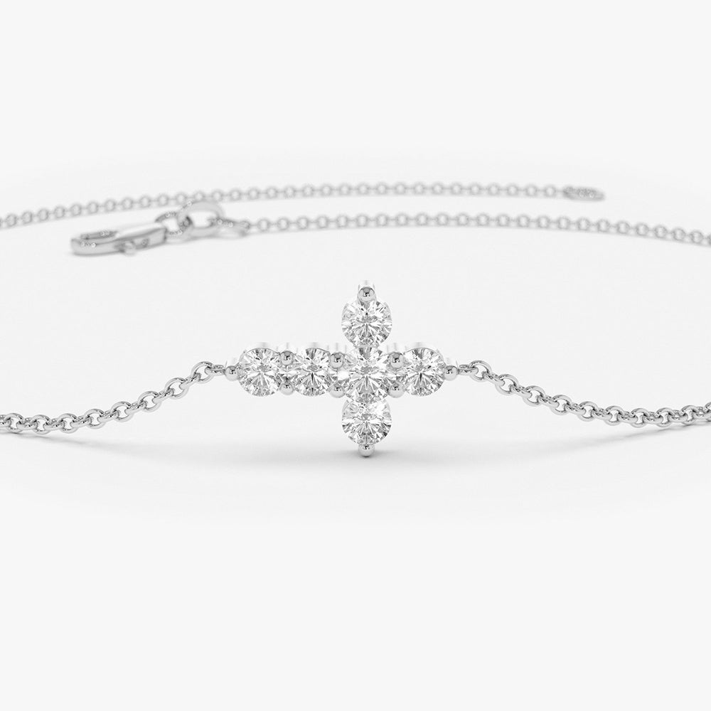 Diamond Cross Bracelet