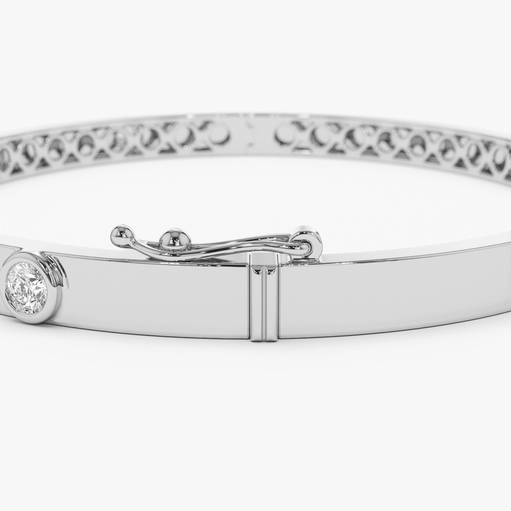 Round Diamond Bangle Bracelet