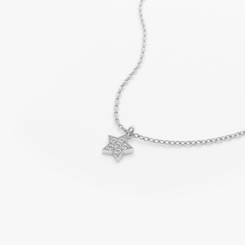Diamond Star Charm Necklace