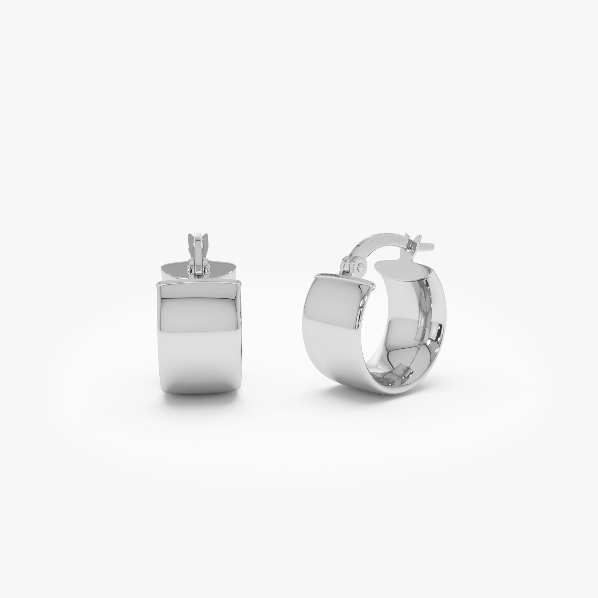 8MM Wide Hoop Earrings