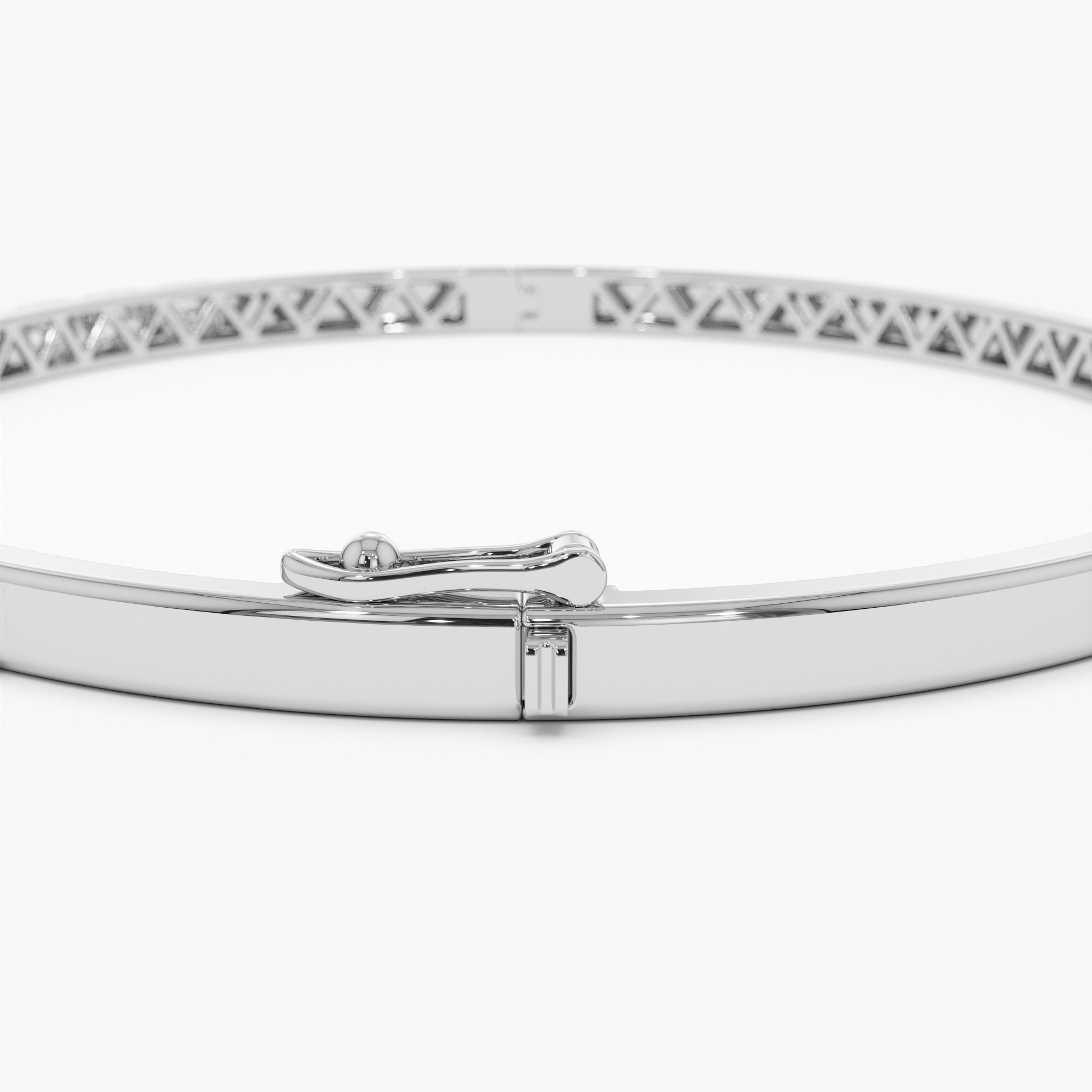 Emerald Cut Bezel Setting Bangle