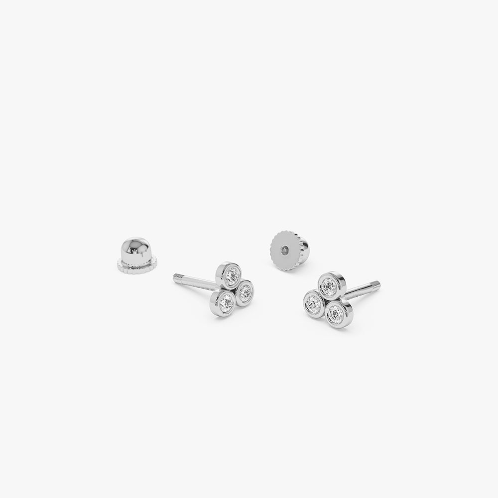 Dainty Diamond Trio Helix Piercing
