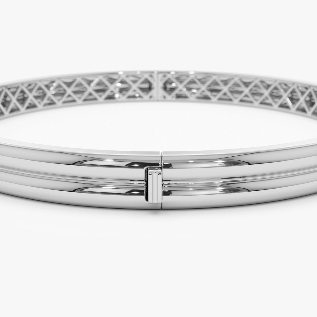 Double Row Dome Bangle Bracelet