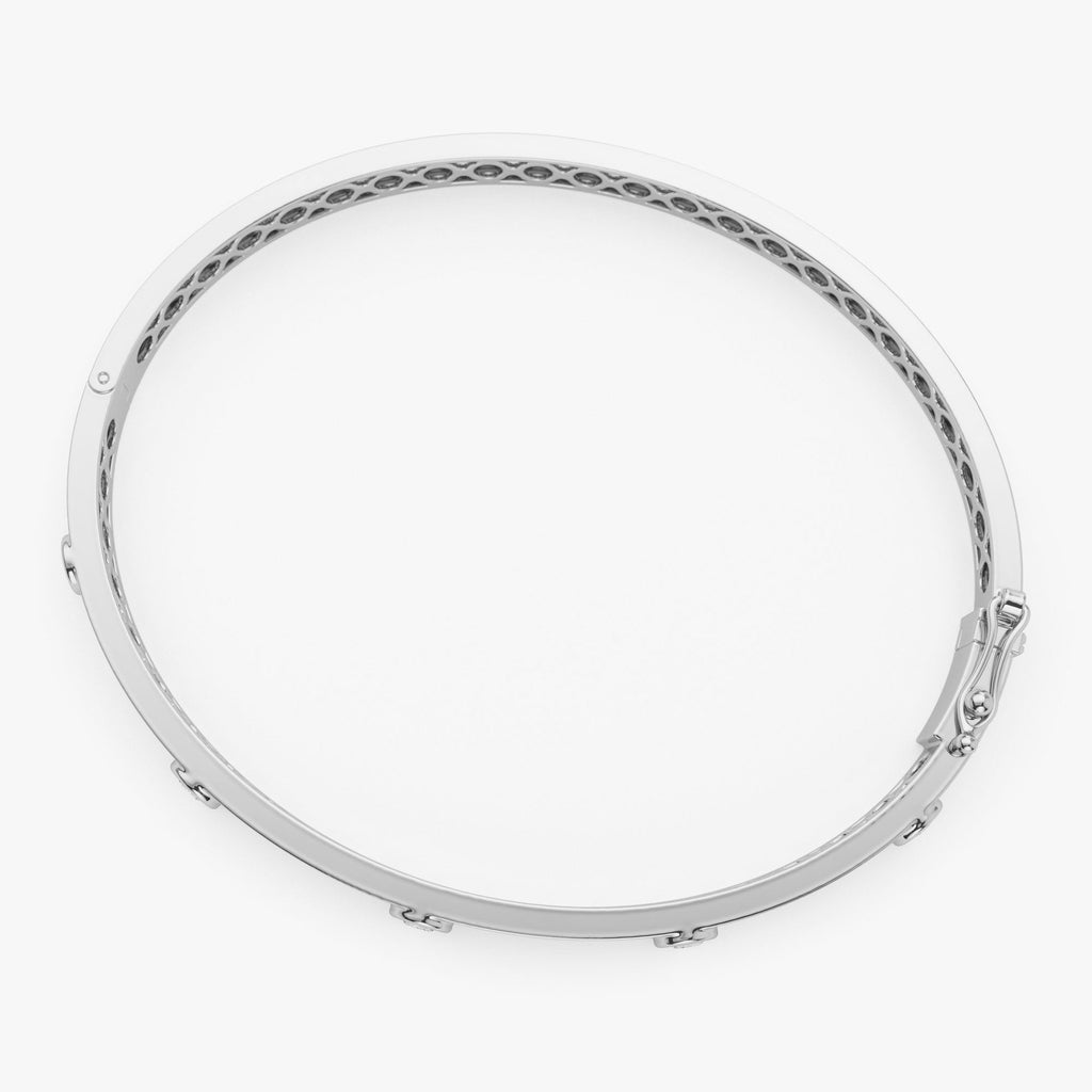 Round Diamond Bangle Bracelet