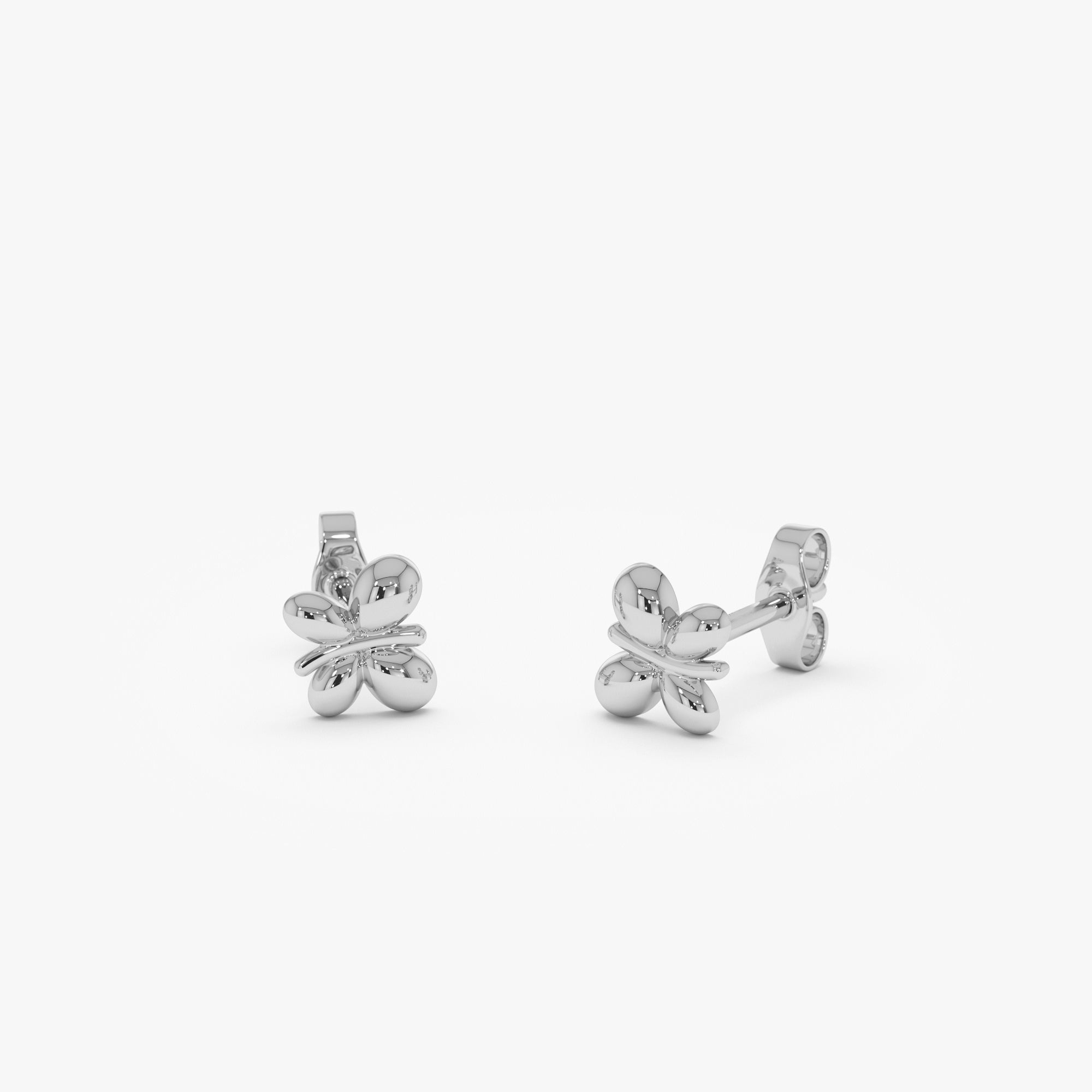 Bubble Butterfly Stud Earrings