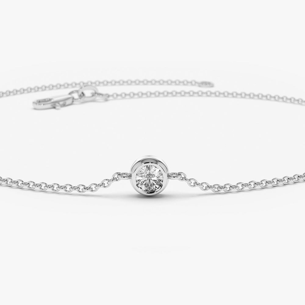 5 Stone Diamond Solitaire Bracelet
