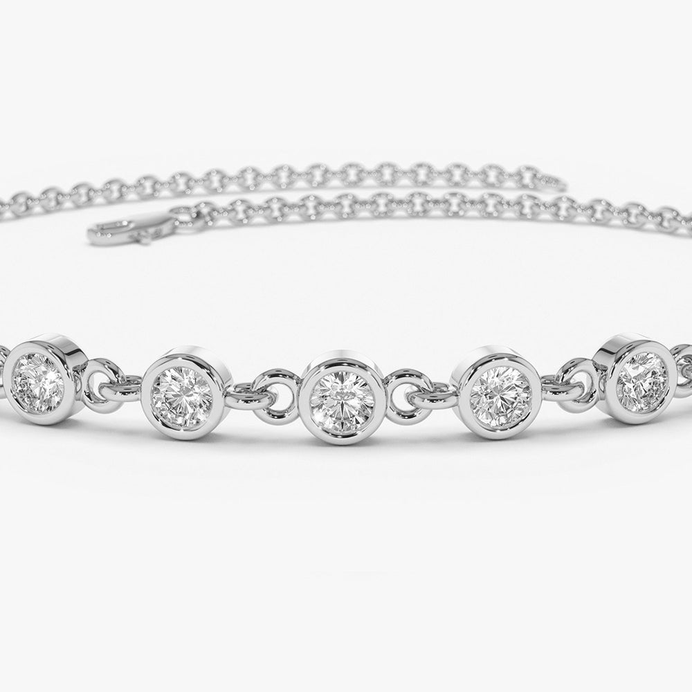 Bezel Set Diamond Bracelet