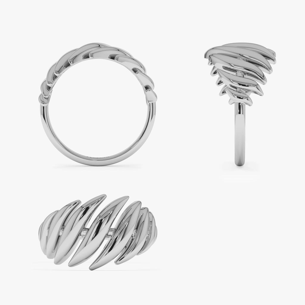 Chunky Wave Dome Cocktail Ring