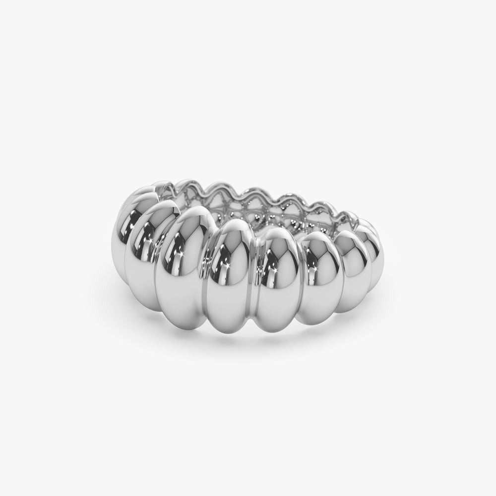 Bold Dome Croissant Ring