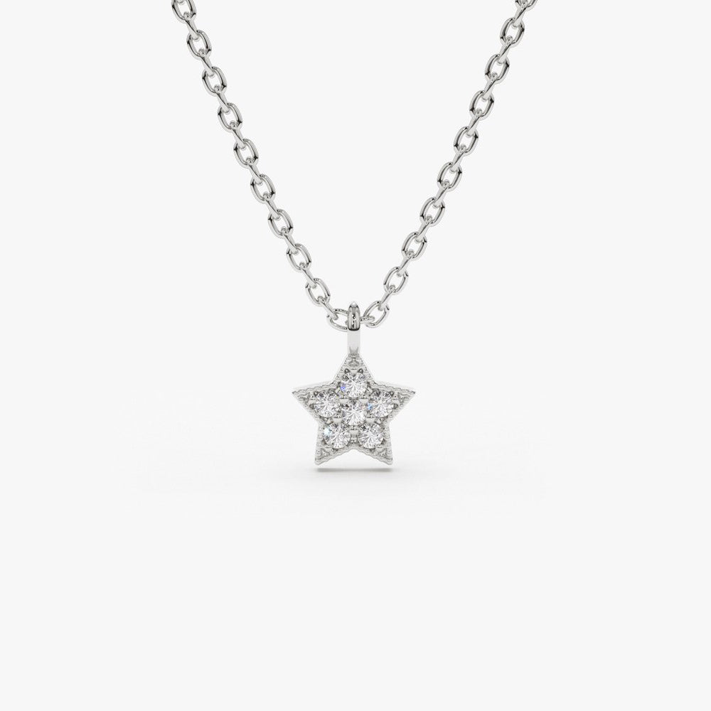 Diamond Star Charm Necklace
