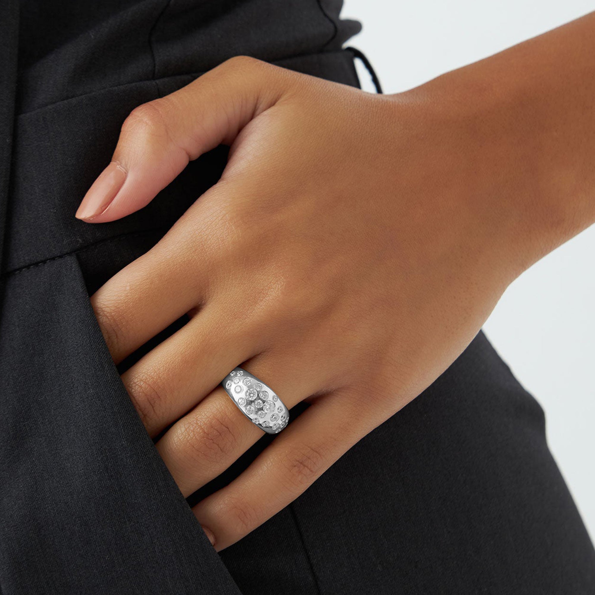 Flush Setting Cluster Dome Ring