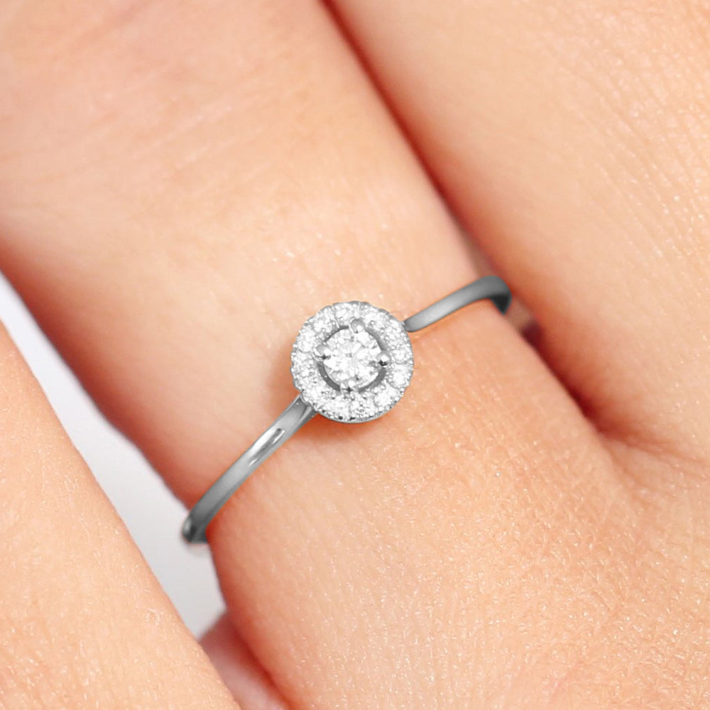Halo Diamond Ring