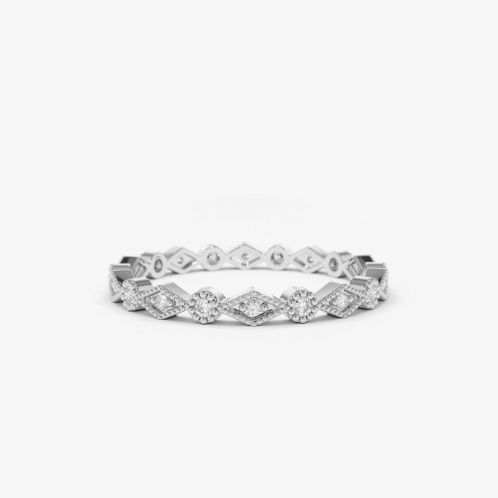 Art Deco Diamond Eternity Band