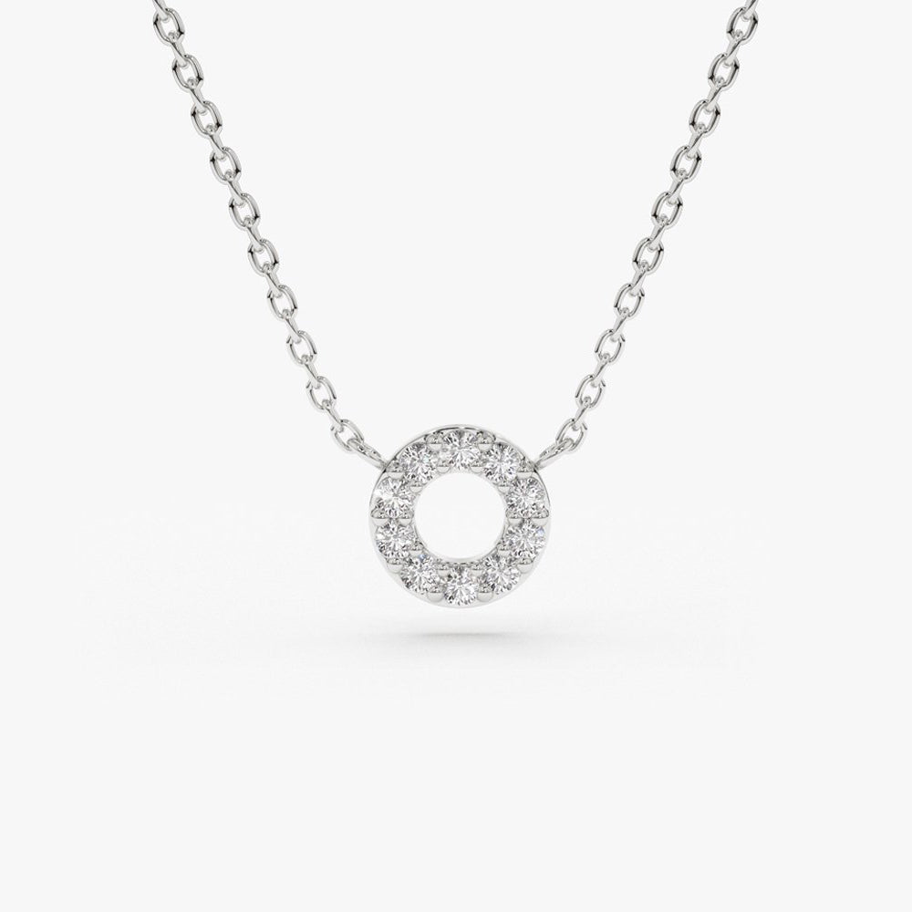 Mini Diamond Circle Necklace