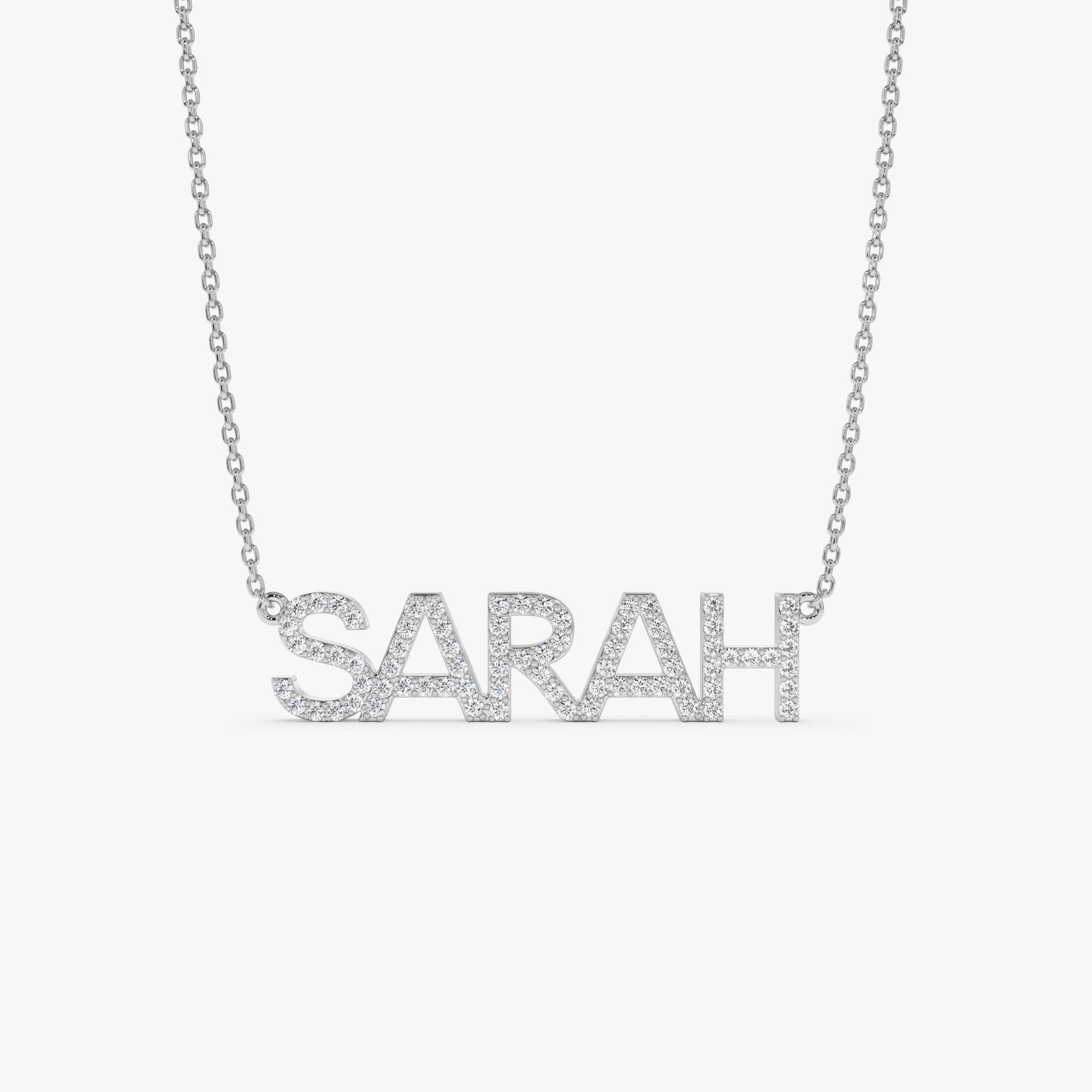Dainty Layering Diamond Name Necklace