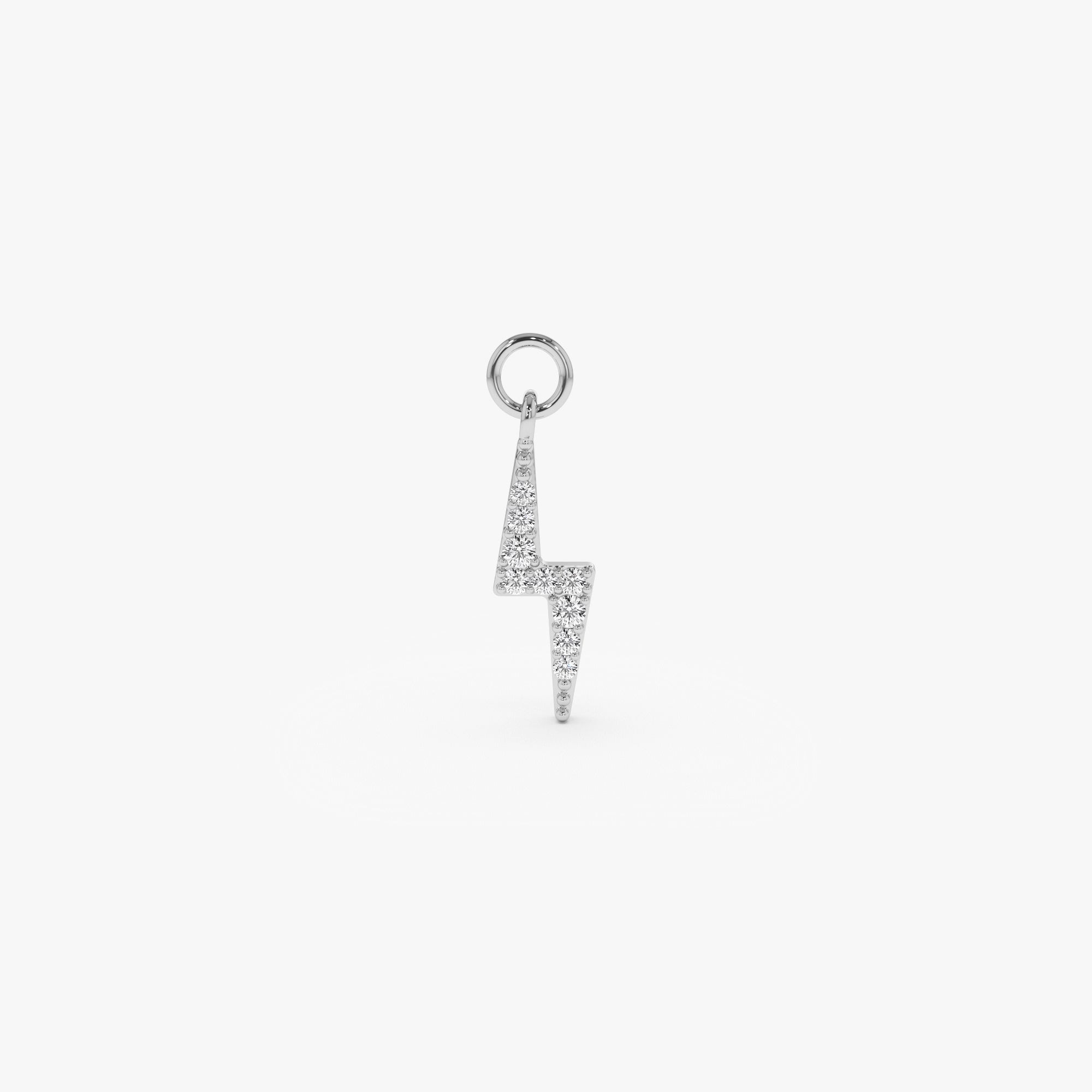 Diamond Lightning Hoop Charm