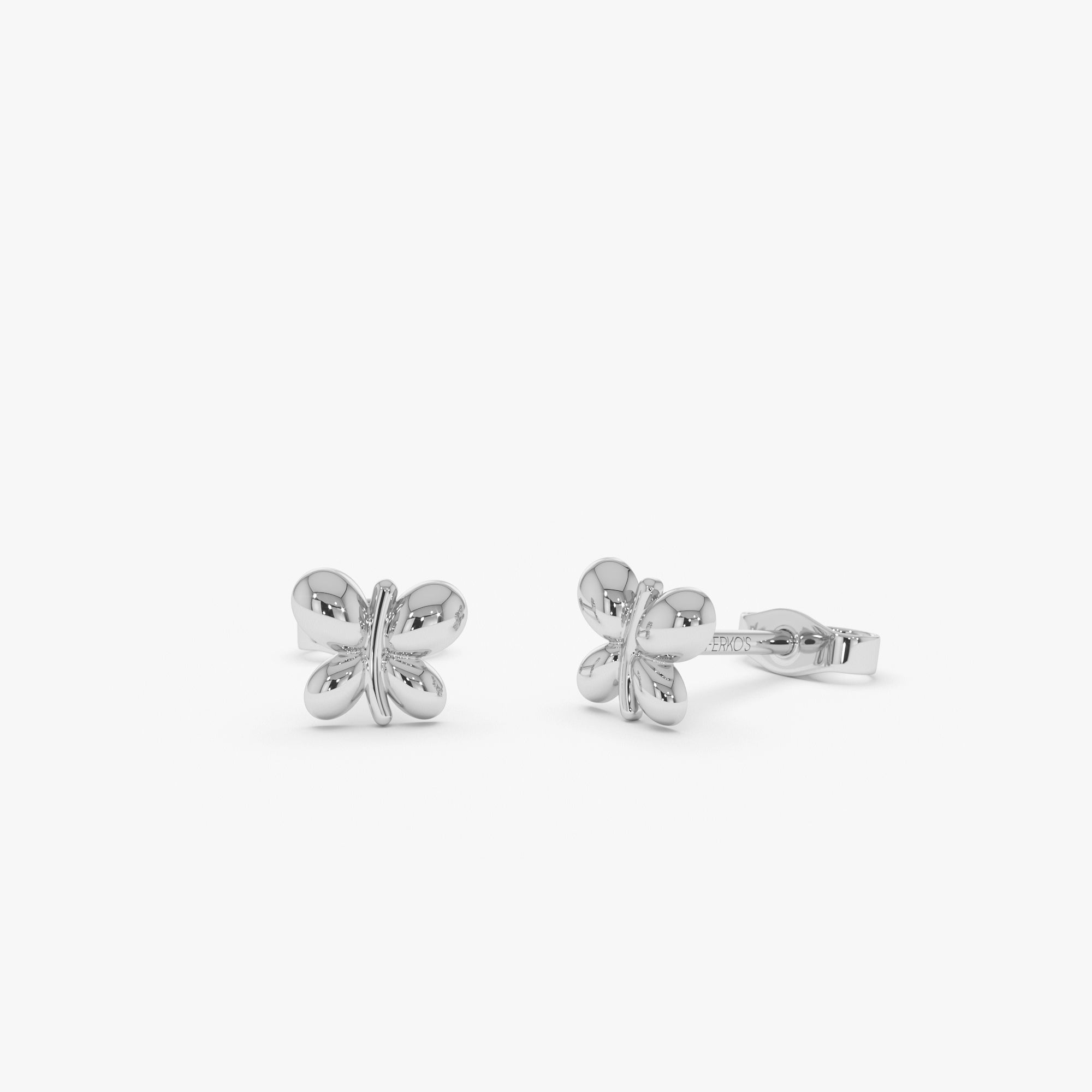 Bubble Butterfly Stud Earrings