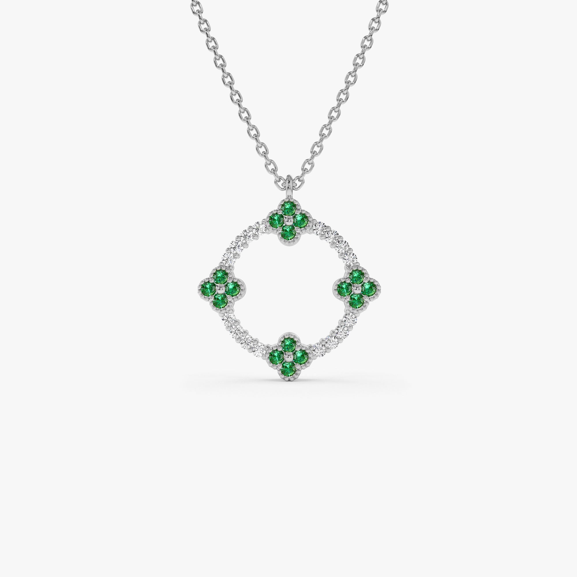 Emerald Clover Necklace