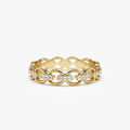 Full Eternity Diamond Link Ring
