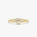 Half Halo Diamond Ring