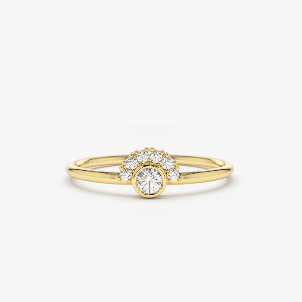 Half Halo Diamond Ring