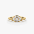 Marquise Shape Baguette Diamond Ring