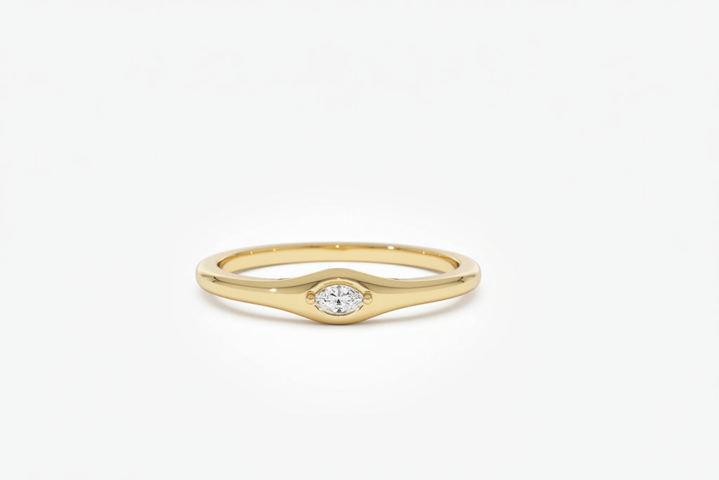 Marquise Diamond Stacking Ring