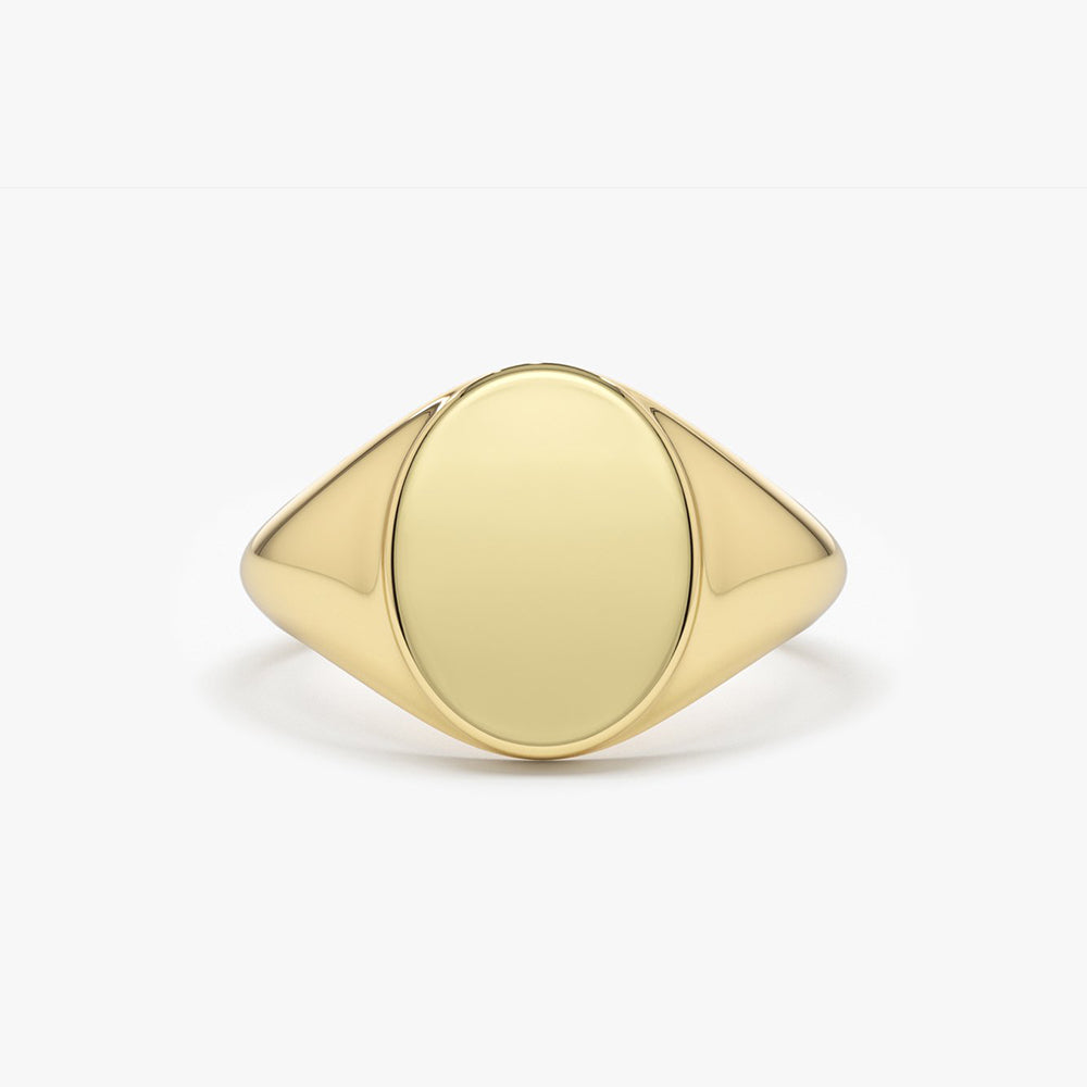 Engravable Oval Signet Ring