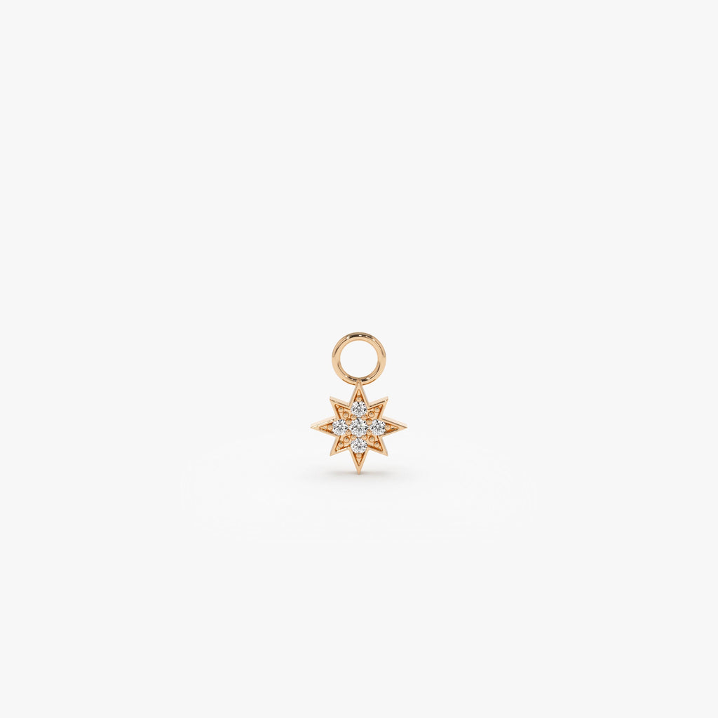 Diamond Star Hoop Charm