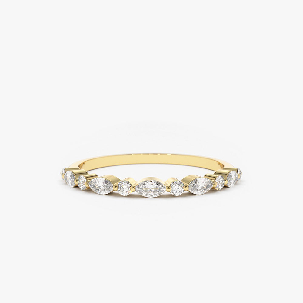 Marquise and Round Diamond Ring