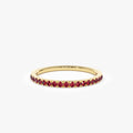 Half Eternity Pave Ruby Ring