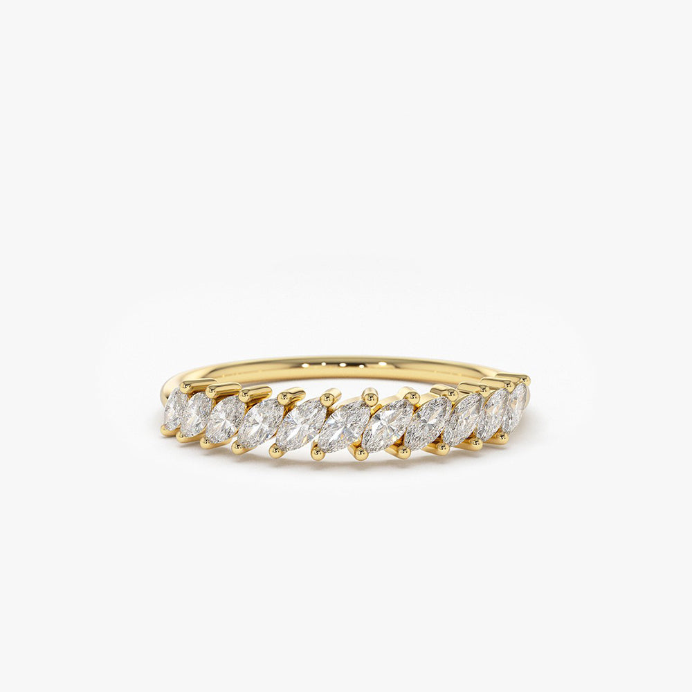 Domino Marquise Wedding Band