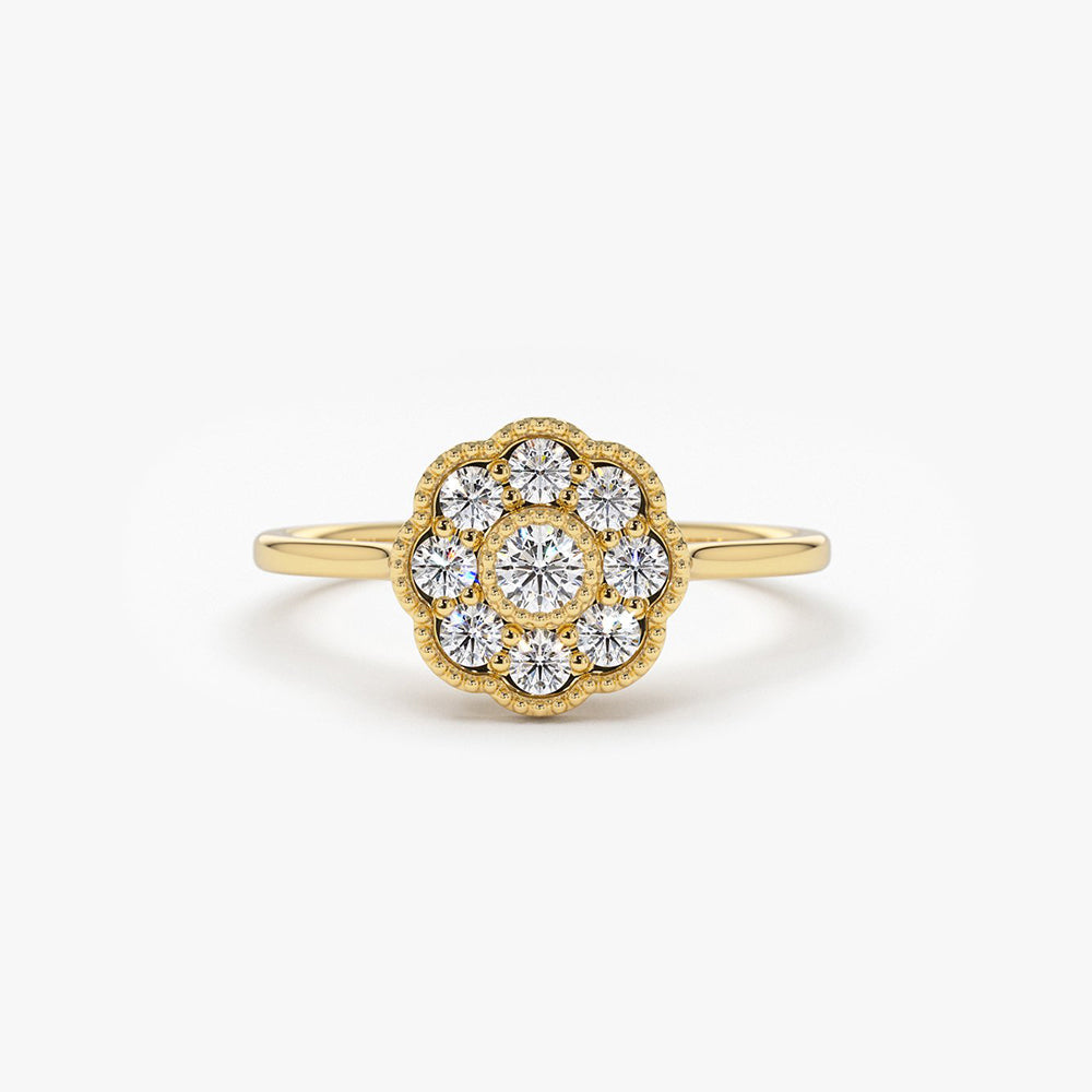 Floral Diamond Ring