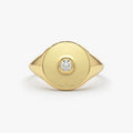 Diamond Pinky Signet Ring