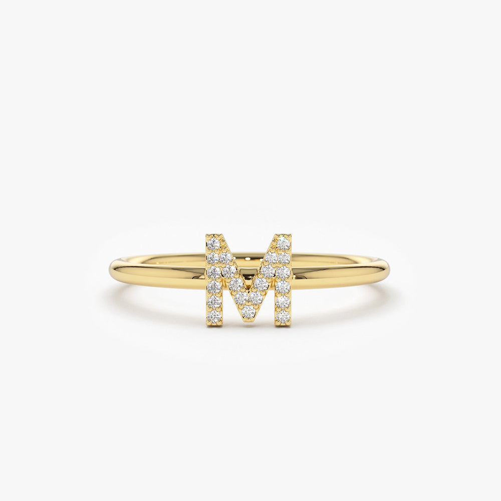 Diamond Initial Ring