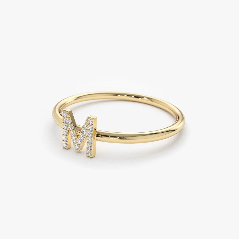 Diamond Initial Ring