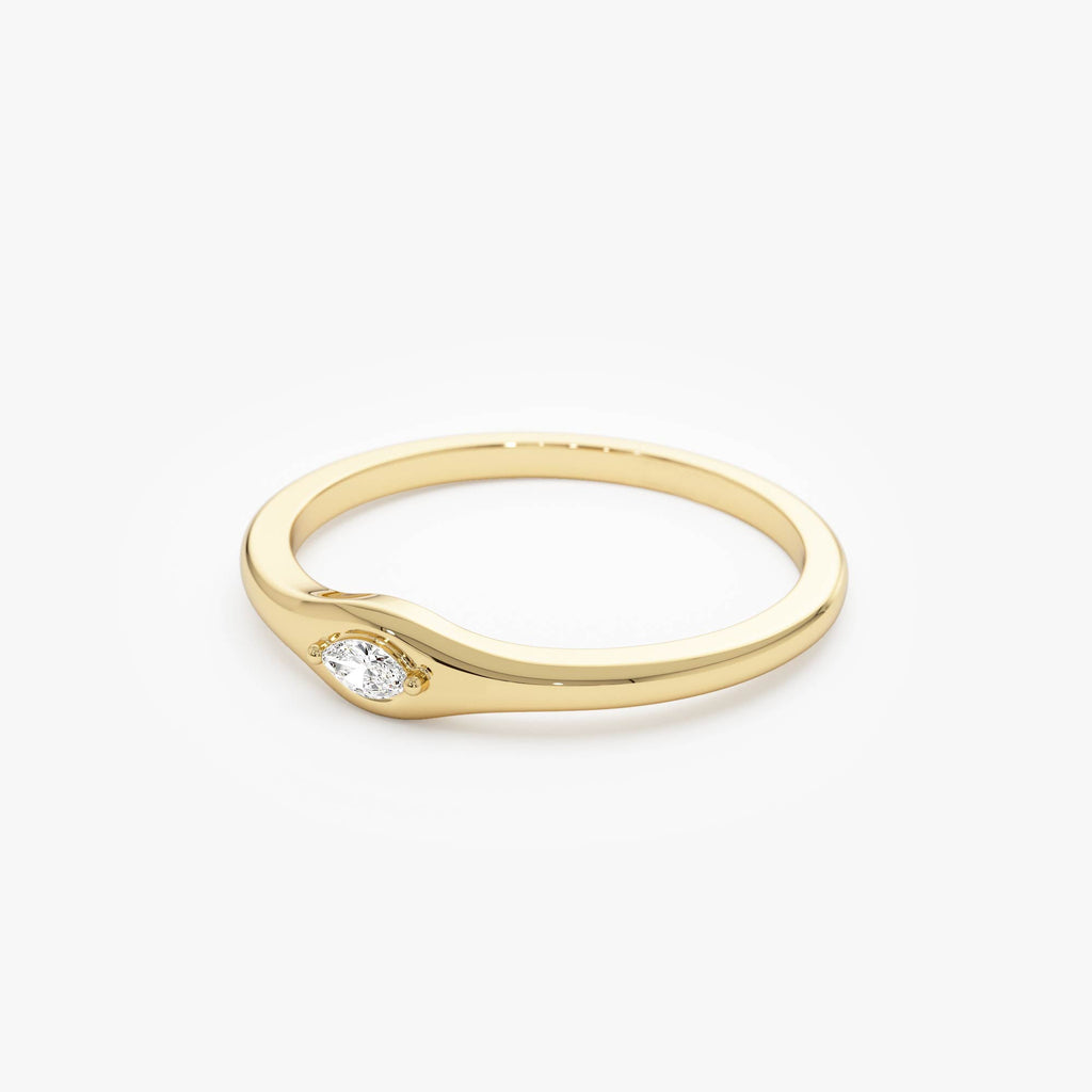 Marquise Diamond Stacking Ring