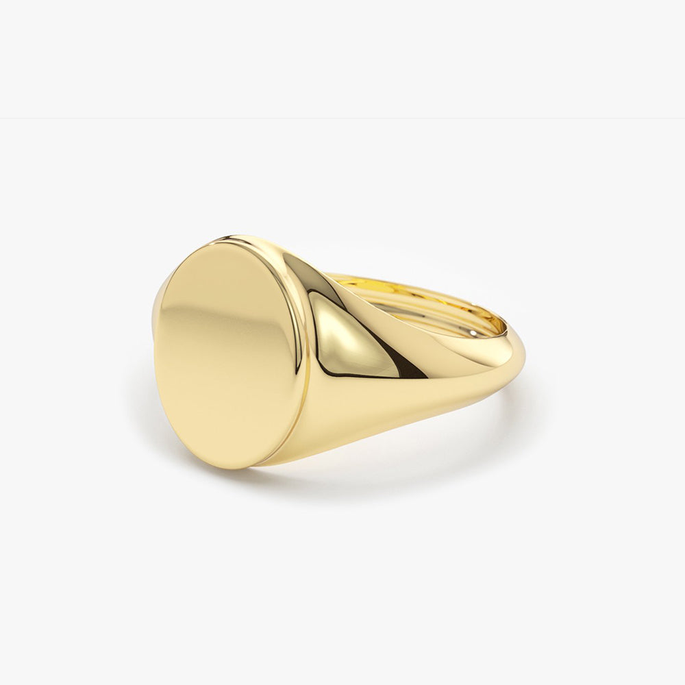 Engravable Oval Signet Ring