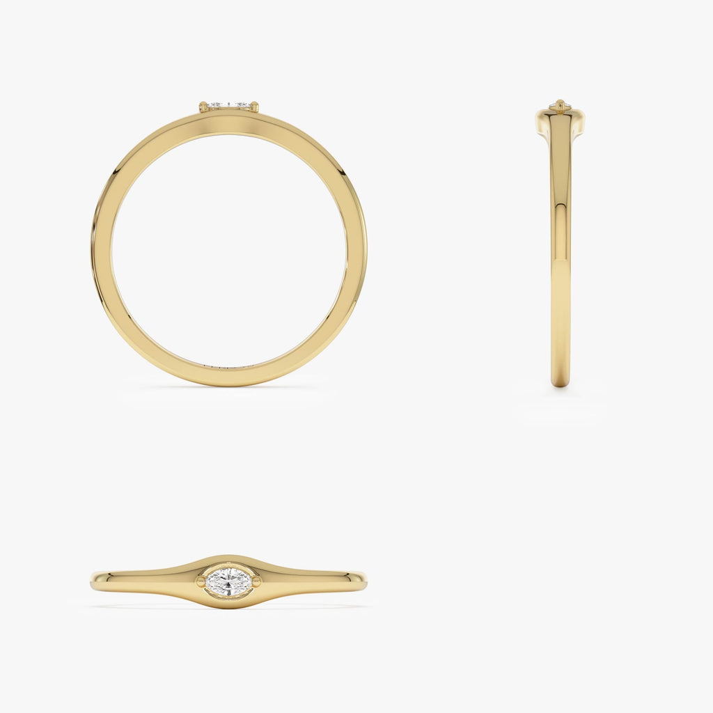 Marquise Diamond Stacking Ring