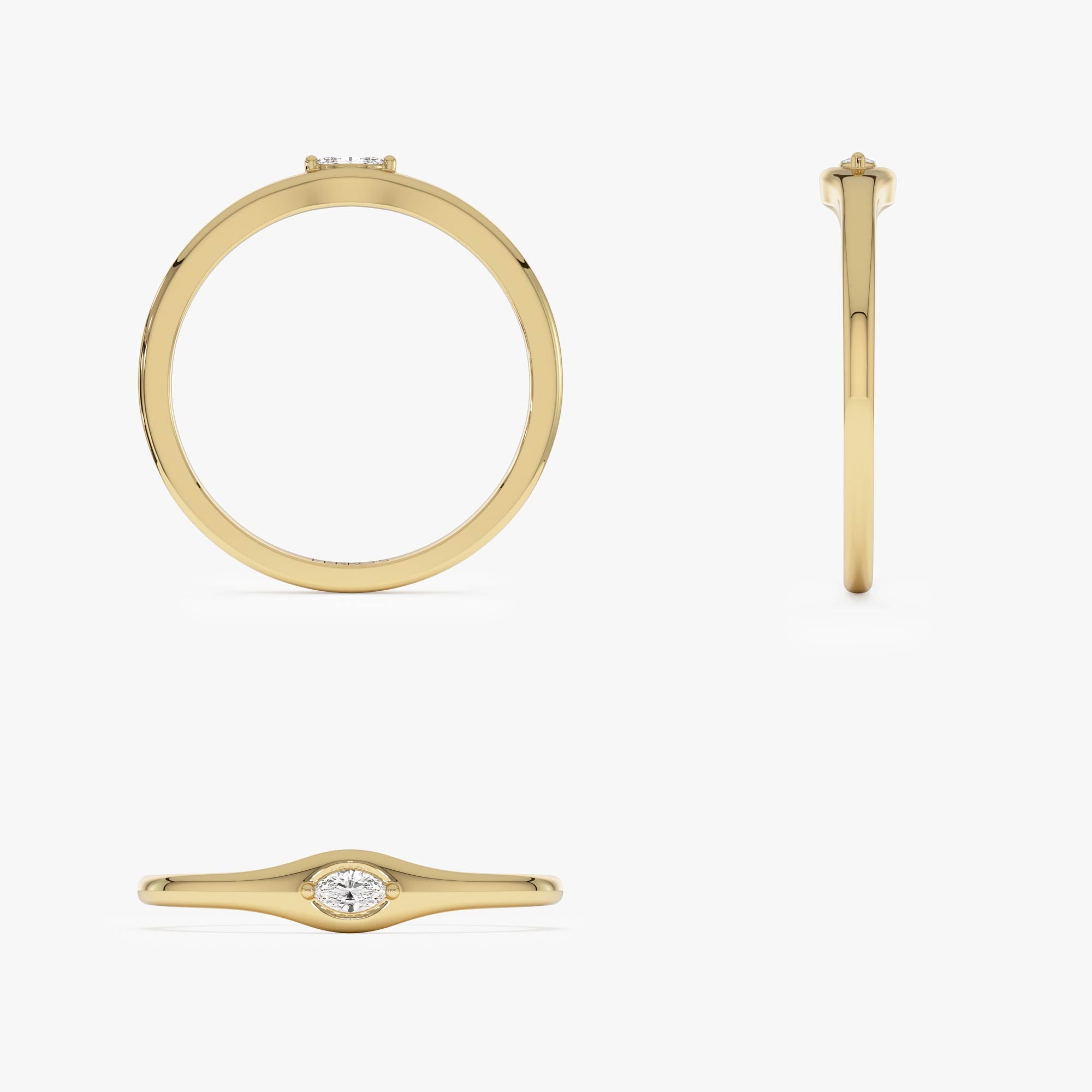 Marquise Diamond Stacking Ring