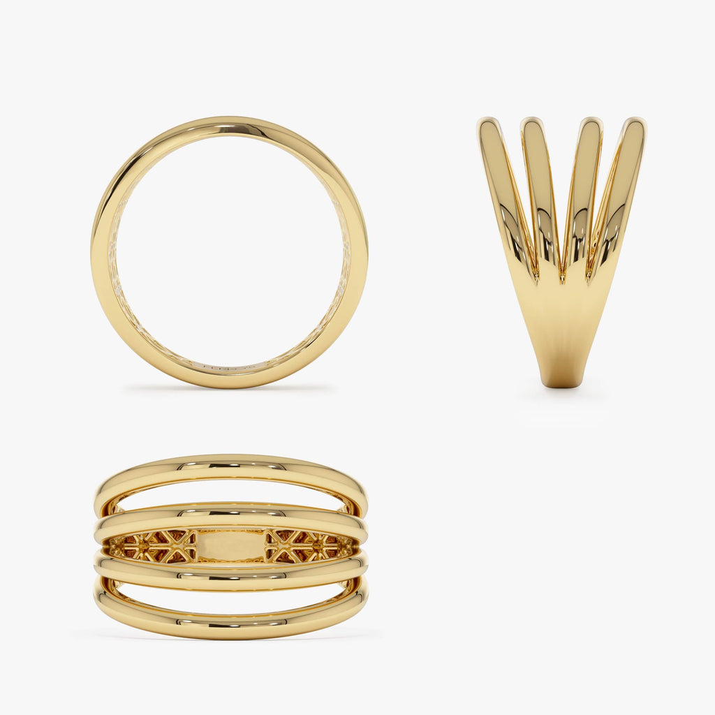 Four Band Statement Ring